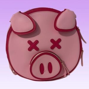 Pink Pig Face Backpack
